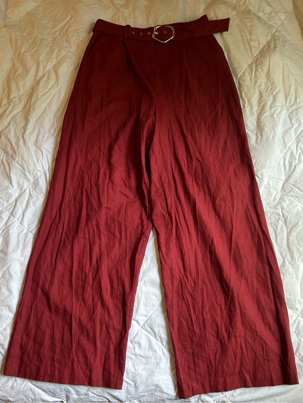High-Waist Wide Leg Belted House of Harlow Pants